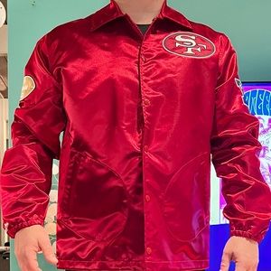 49ers Mitchell & Ness Original Run Faithful to the Bay Coaches jacket